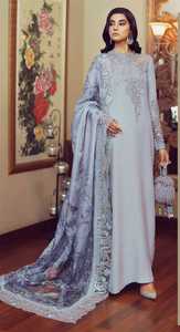 Salwar Kameez noir en modal pour femme, broderie florale, longueur cheville, coupe classique, tenue de fête traditionnelle, style Inde Pakistan - Product Image 6