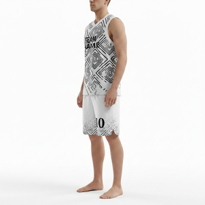 Ensemble d'uniformes de basketball personnalisés en polyester 100 % respirant et à séchage rapide, maillot et short avec couleurs et tailles personnalisées pour unisexe - Product Image 3