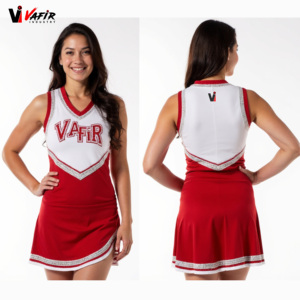 Uniforme de Animadoras para Niñas 2023 de Alta Calidad, Transpirable, de Seda/Nailon/Látex/Poliéster, con Logotipo Personalizado, para Partidos y Juegos - Product Image 4