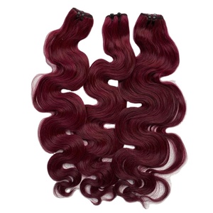 Paquetes ondulados de cuerpo de agua de Color de tendencia caliente Paquetes de cabello humano tejido para mujeres negras con cierre frontal de encaje HD - Product Image 3