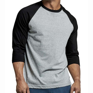 T-shirt personnalisé à sublimation pour homme, respirant, à séchage rapide, 100% polyester, bicolore, manches longues - Product Image 4