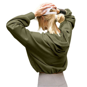 Sweat-shirt court à capuche pour femme 2026 – Tissu respirant, manches longues, décontracté, idéal pour le sport et les loisirs, style tendance - Product Image 5