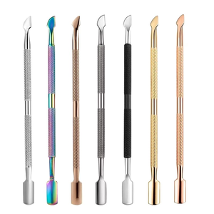 Empujador de Cutículas de Acero Inoxidable de Alta Calidad de 2 Puntas, Removedor de Piel Muerta, Herramienta de Limpieza para el Cuidado de Uñas, Pedicura y Manicura - Product Image 1