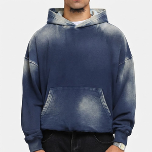 Nouvel Arrivage – Sweat à Capuche Homme en Coton Épais Effet Délavé, Coupe Décontractée, Style Streetwear, Manches Longues, Confortable, Idéal Hiver – Sweat à Capuche Effet Soleil - Product Image 1