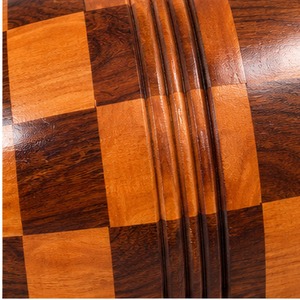 Dhol en bois Punjabi unique à motif échiquier bicolore avec accastillage chromé pour mariages indiens et festivals de musique - Product Image 6