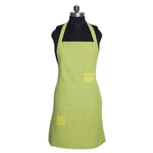 Tablier de cuisine avec logo personnalisé en gros bavoir de salon en tissu désigné chef barbecue cuisine alimentaire nettoyage tablier en coton polyester uni - Product Image 2