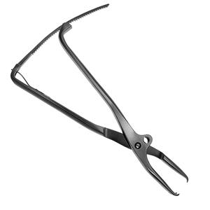 Pinzas de sujeción ósea Bishop de 12 1/2 pulgadas con mordaza ajustable manual y trinquete, de acero inoxidable alemán, certificadas CE ISO13485 por Grip Surgical - Product Image 2