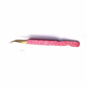 Pinzas para Pestañas de Acero Inoxidable Hechas a Mano de Primera Calidad, Punta Suave, Antimagnéticas, Mango Cómodo, Herramientas de 10 mm para Belleza - Product Image 3