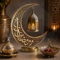 Bol en métal oriental en forme de croissant de lune avec couvercle, fait à la main, poli, écologique, résistant à la chaleur, cadeau de mariage