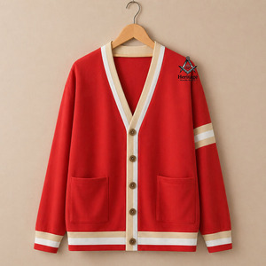 HMR Wholesale Custom Delta Sigma Embroidered Knit <b>Cardigan</b> <b>Sweater</b> For Sorority fraternity College Varsity <b>Sweater</b> - Product Image 1