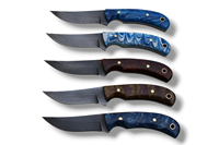 Couteaux de bushcraft en acier à haute teneur en carbone avec manches en résine, lames fixes pleines de 8 pouces, couteau de chasse Skinner avec étui en cuir