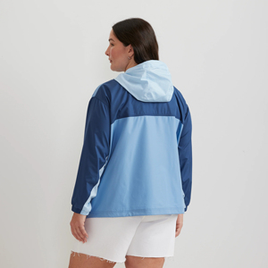 Veste à capuche pour femme, violette, manches longues, en polyester tissé, respirante, style utilitaire, pour le printemps - Product Image 3