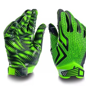 Wholesale Price American Football Receiver Lightweight Leather <b>Sticky</b> Hand Grip Anti-slip Comfortable Soft Stretch Sports Gloves - Product Image 5