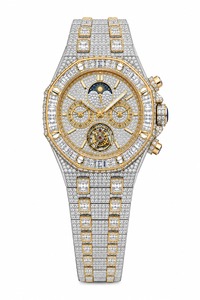 Luxury Men's Stainless Steel Diamond Watch With <b>Chronograph</b> Mechanical Movement Polygon Case Analog Dial - Product Image 3