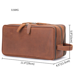 Men Vintage Travel Shaving <b>Bag</b> Travel <b>Accessories</b> Organizer Cosmetic Case Leather Dopp Kit Leather Toiletry <b>Bag</b>. - Product Image 4