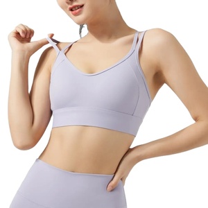 Soutien-gorge de sport pour la course à pied, bande fine fixe, dos croisé, beau dos, yoga, musculation, soutien-gorge antichoc de grande taille - Product Image 3