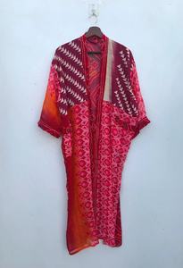 Mezcla de seda Poly Silk Kimono Jacket Cardigan Jacket Vintage Kimono - Product Image 3