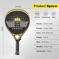 Raquette de padel professionnelle personnalisée en fibre de carbone, noyau en nylon EVA, légère, durable, de haute qualité, antidérapante, logo personnalisé