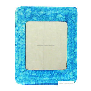 Miroir magnifique avec cadre vert, miroir mural personnalisé, fait main, forme carrée, style unique, miroir de maquillage - Product Image 4