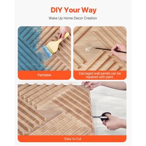 Set di 12 Pannelli Murali 3D in PVC Minimalisti Moderni, Piastrelle Effetto Sale 19,7 X 19,7, Copertura 32 Piedi Quadrati per Decorazione d'Interni Casa e Ufficio - Product Image 3