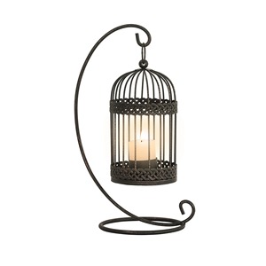 Decorative <b>Black</b> Finished Metal Cage <b>Lantern</b> Perfect for Tabletop and Hanging Home Decor Bulk Supply From India - Product Image 1