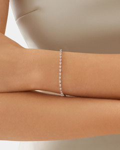 1.52 CTW Lab Grown Diamond Tennis <b>Bracelet</b> IGI Certified 14K White Gold Rhodium Plated Brilliant Prong Fine Jewelry Wholesale - Product Image 4