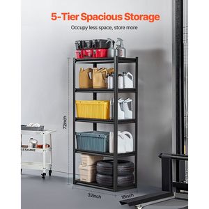 Étagères de rangement pour garage à 5 niveaux de 18 po x 32 po de diamètre x 72 po de diamètre pour organiser votre espace - Product Image 3