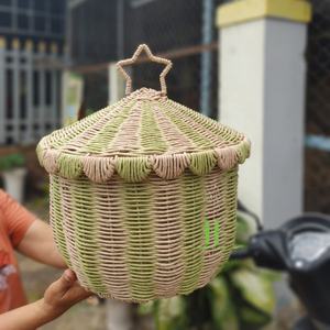 Vente en gros cordons en papier paniers de cirque OEM différentes couleurs tente de cirque jouets paniers tissés à la main du Vietnam HNH Craft Factory - Product Image 2