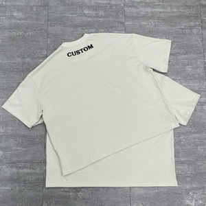 Fabricants de vêtements sur mesure, t-shirt en coton 100%, t-shirt surdimensionné, effet vieilli, impression DTG, double t-shirt pour homme - Product Image 4