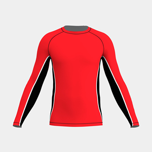 Chemise de sport pour homme de qualité supérieure 2026, rouge, à manches longues, anti-UV, à séchage rapide, en spandex et polyester, avec blocs de couleur - Product Image 4