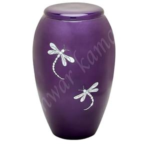 Urna de cremación nueva impresa superior para adultos Memoriales Cenizas Lavanda Libélula Urna de cremación para adultos para cenizas - Product Image 1