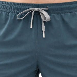 Shorts de sport pour hommes, couleur personnalisée, taille élastique, cordon de serrage, course à pied, gym, été, légers, polyester, athlétiques. - Product Image 4