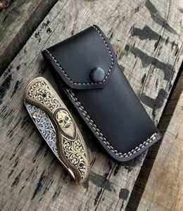 Couteau pliant artisanal en acier inoxydable 440C avec manche gravé en laiton – Produit tendance et viral, meilleure vente, haute qualité - Product Image 5