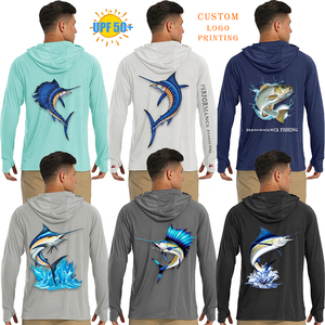 Ropa de Pesca de Secado Rápido Personalizada al por Mayor, Sudadera con Capucha y Camiseta de Manga Larga con Protección UV UPF 50+ para Deportes al Aire Libre - Product Image 3