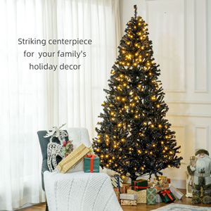 Albero di Natale Pre-Illuminato da 2,3 m con 500 Luci LED Calde, Albero Artificiale Realistico con Rami Innevati per Decorazioni Natalizie - Product Image 4