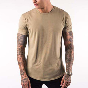 Camisetas Personalizadas para Hombre con Cuello Redondo, Diseño Sólido, Estilo Casual, con Parche de Logotipo Bordado, Tejido de Poliéster y Algodón - Product Image 4