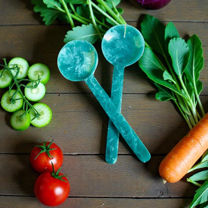 Ensemble d'ustensiles à salade en résine avec bol de service et cuillères à salade, compatible lave-vaisselle, qualité supérieure - Product Image 4