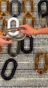 High Quality Artistic Transparent Epoxy Resin Crafts Chain Links Multi Colors <b>Large</b> Size <b>Wall</b> Hanging DIY <b>Decoration</b> Handmade - Product Image 4