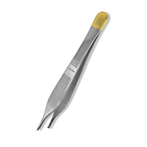 คีมผ่าตัดพลาสติก T/C Adson ขนาด 4.75 นิ้ว (12 ซม.) ปลายแหลมตรง ผลิตจากทังสเตนคาร์ไบด์ ชุบทองบางส่วน อุปกรณ์ผ่าตัด - Product Image 2