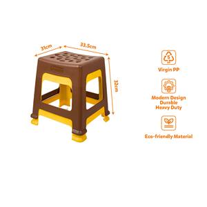 Taburete Cuadrado de Plástico Resistente, Banco de Lavandería Resistente a la Intemperie con Orificios de Drenaje, Fácil de Limpiar, Silla para Cambiar Zapatos en el Recibidor - Product Image 4