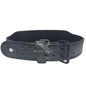 Cinturón de Gimnasio Unisex de Cuero Vacuno de Grano Completo de 10 mm de Grosor, Impermeable y Transpirable, para Levantamiento de Pesas, Powerlifting, Entrenamiento y Sentadillas - Product Image 1