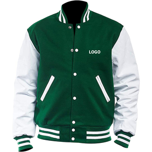 Custom Men's Brown White Varsity <b>Jacket</b> Front Logo Heat Transfer Printing Casual PU Material Regular Fit Autumn Wear - Product Image 2