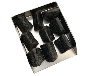 Tourmaline noire naturelle non traitée 3 pièces non traitées brut vente en gros fabrication de bijoux naturels - Product Image 1