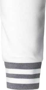 Men's Gray Varsity <b>Jacket</b> With <b>White</b> Sleeves And Striped Trim Casual Button-Up Outerwear Autumn Wear - Product Image 2