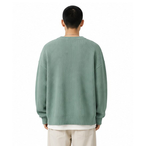 <b>Men's</b> V-Neck Knitted Sweater Solid Color Long Sleeve Acrylic <b>Pullover</b> Autumn Wear Knitted Sweaters Made Pakistan - Product Image 5
