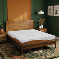 Matelas enroulé compressé de qualité hôtelière, en mousse à mémoire de forme gel respectueuse de la peau et ressorts ensachés hybrides, en boîte, vente en gros d'usine OEM