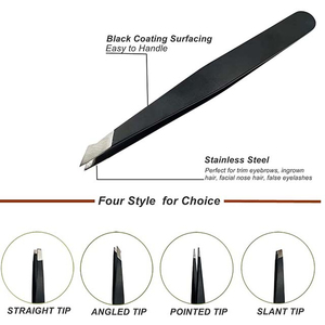 Pinzas para Cejas de Alta Calidad con Agarre Cómodo, Pinzas para Cejas con Diseño Impreso para Principiantes en el Cuidado de la Belleza - Product Image 5