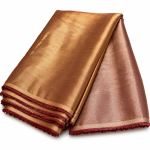 Premium <b>Tissue</b> Fabric Export Quality Metallic Shiny Luxury Woven Dress Material for African Dubai Fashion <b>Wedding</b> Apparel Manufa - Product Image 3