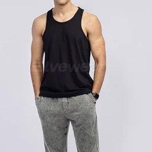 Camiseta sin mangas de punto personalizada para hombre - Ropa deportiva y casual, transpirable, de secado rápido, ecológica, hecha en Pakistán - Product Image 3
