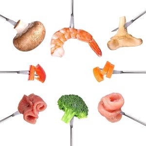 24 fourchettes à fondue en acier inoxydable de 9,5 pouces avec manche résistant à la chaleur, bâtonnets à fondue pour fromage, chocolat, guimauves et grillades - Product Image 3